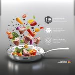 Chảo Karlin Chống Dính Tự Nhiên G24 PRO Inox 316 Đáy 4 Lớp 24cm x 5.8cm - Chuẩn Châu Âu