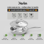 Chảo Karlin Chống Dính Tự Nhiên - P26 - Đáy 5 Lớp - Sâu lòng 7 cm - Đường Kính 26 cm - Nấu Được Trên Mọi Loại Bếp - Không kén bếp