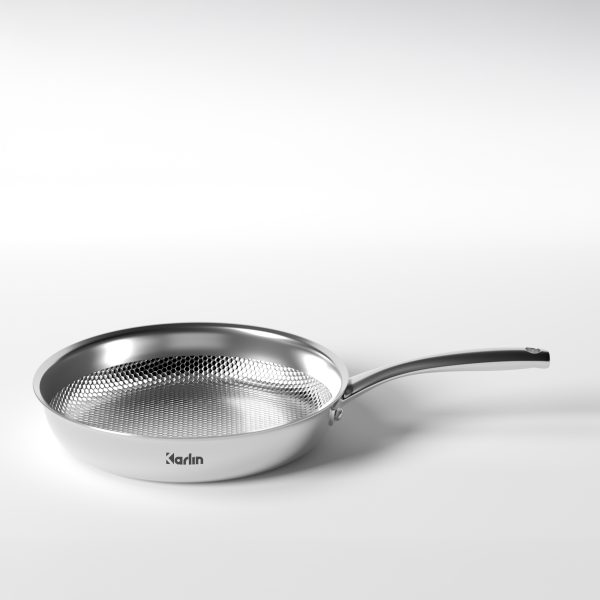Chảo Karlin Chống Dính Tự Nhiên G24 PRO Inox 316 Đáy 4 Lớp 24cm x 5.8cm - Chuẩn Châu Âu