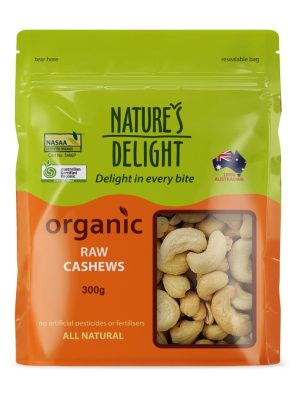 Hạt Điều Hữu Cơ Nature's Delight 300g – Nguyên Chất, Giàu Dinh Dưỡng